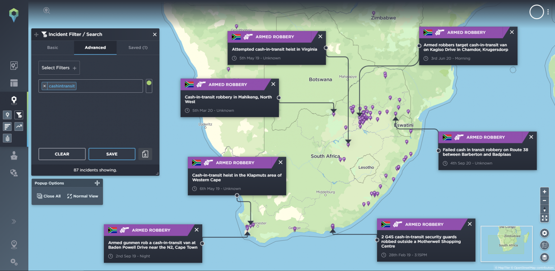 Cash in Transit robberies across South Africa